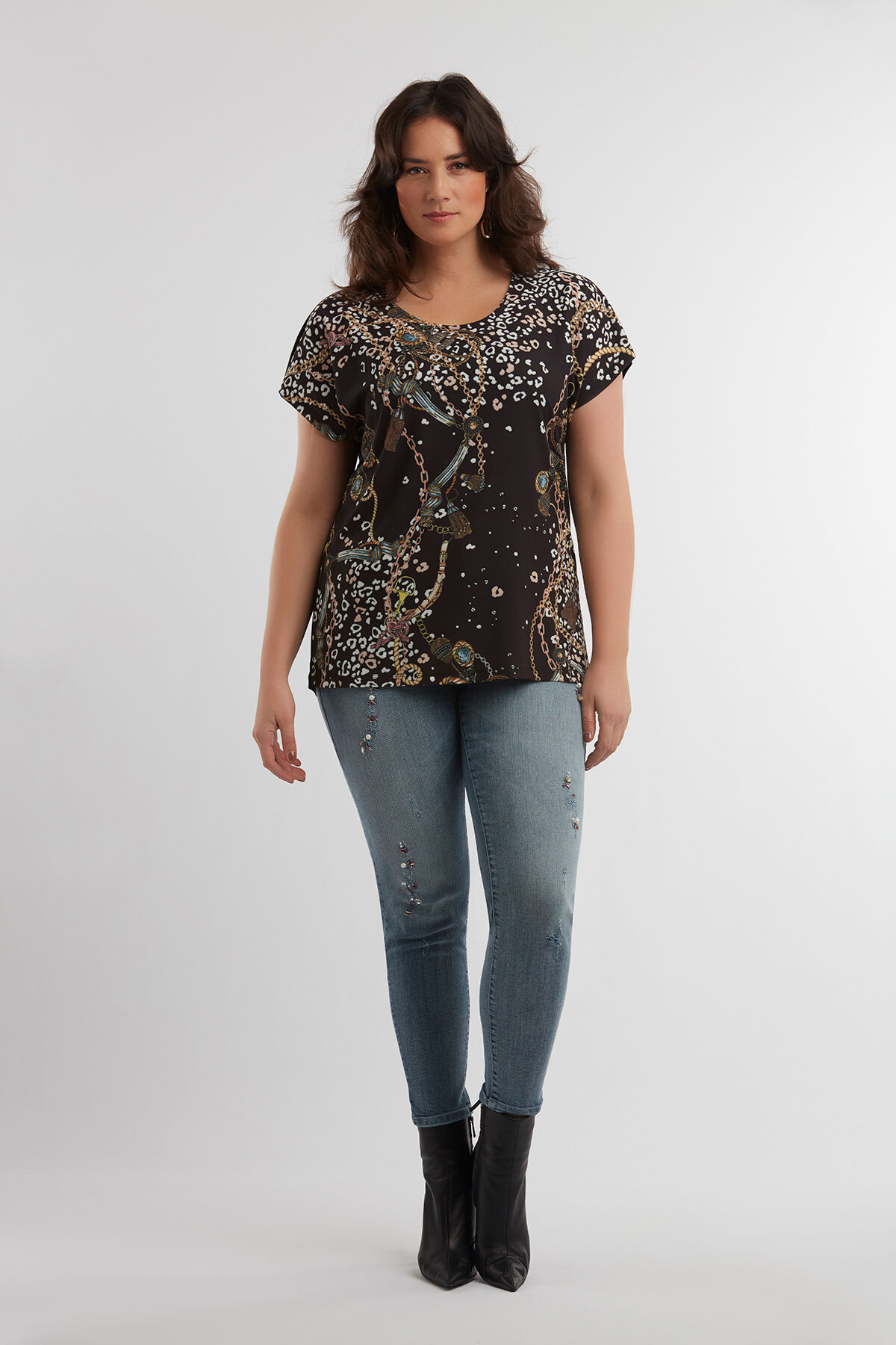 T-shirt avec texte imprim&eacute; image number 4