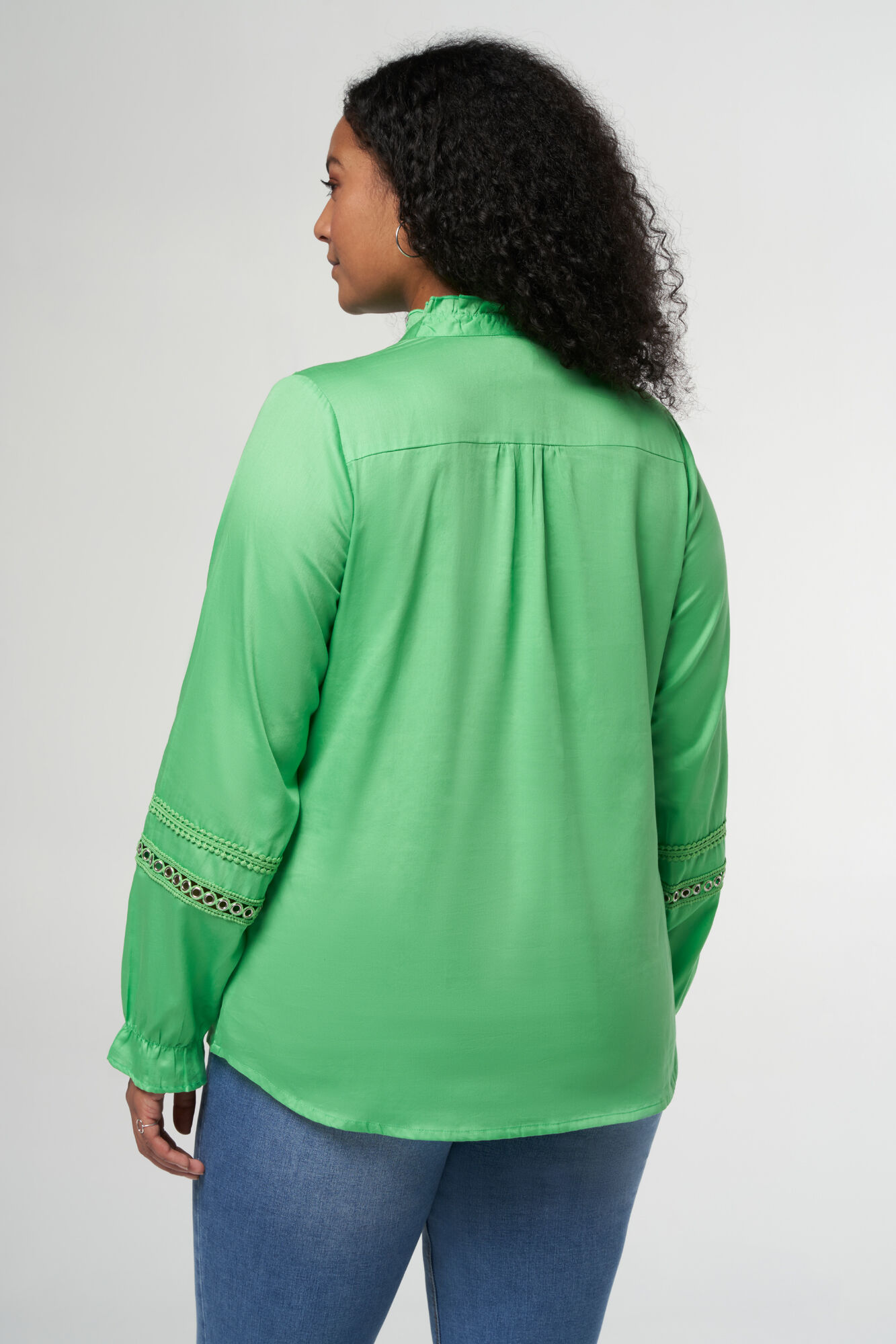 Chemisier avec d&eacute;tails et col montant image number 3