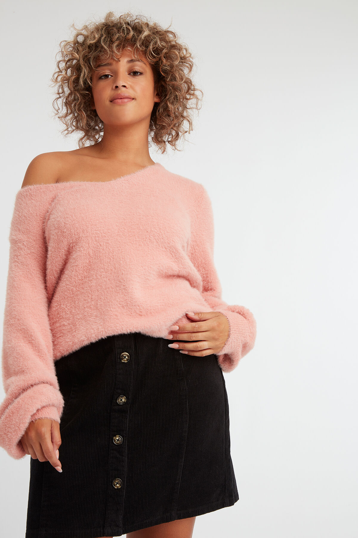 Jupe en velours c&ocirc;tel&eacute;  image number 4