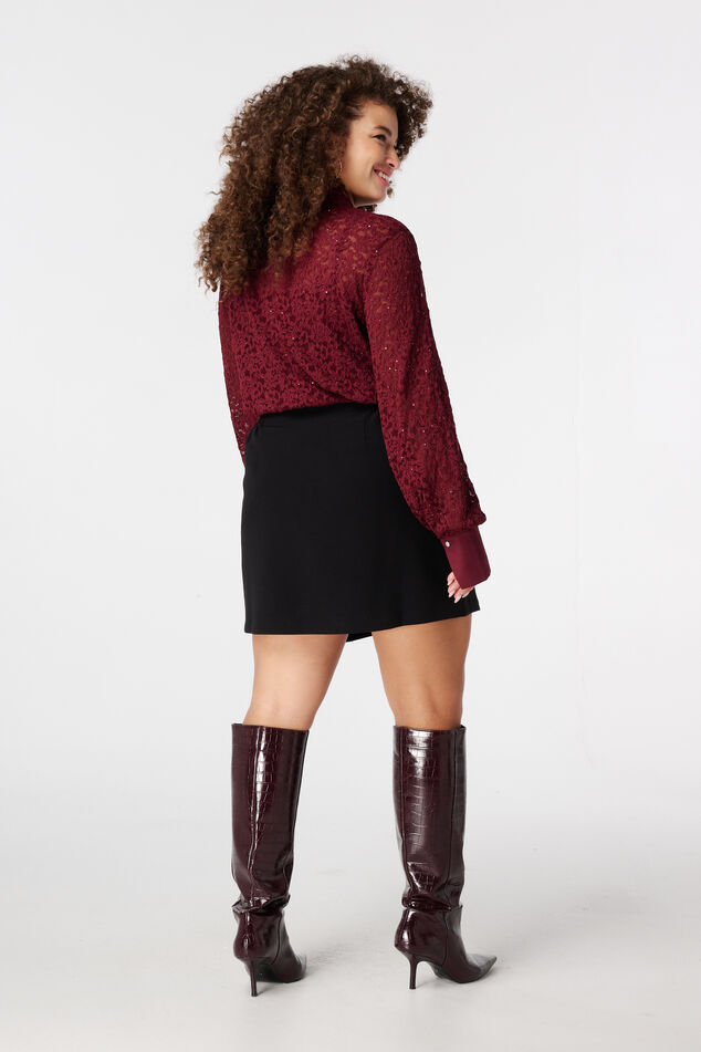 Jupe à rabat et taille élastique image number 3