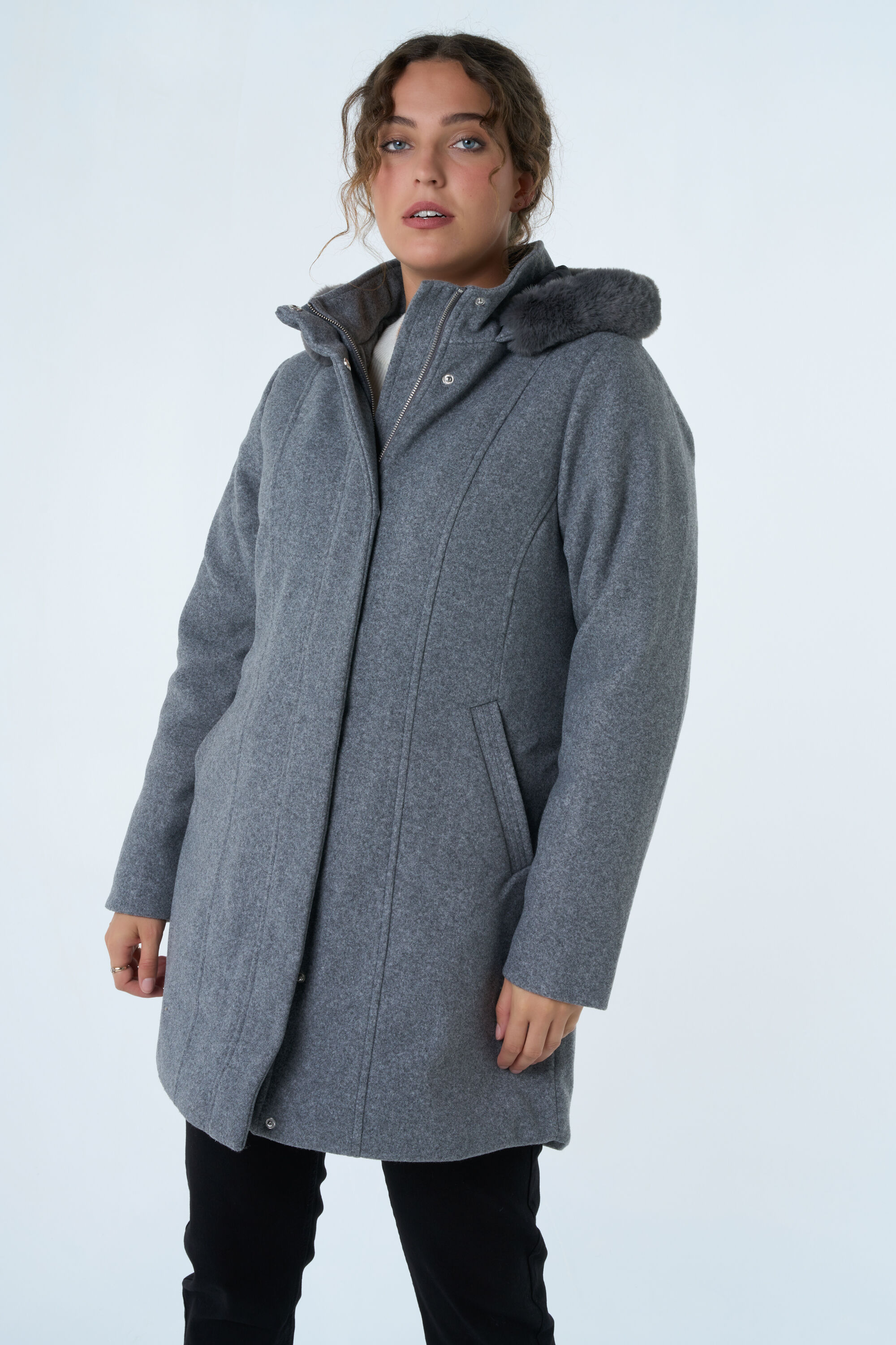 Manteau avec une apparence de laine image number 6