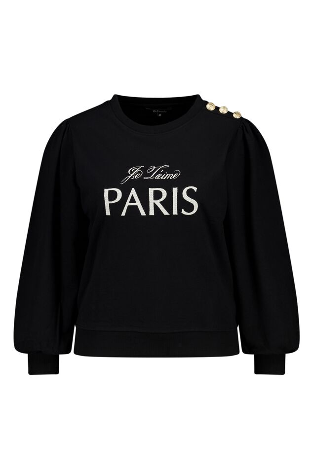 Sweater "Paris" mit Knopfdetails auf der Schulter image 1