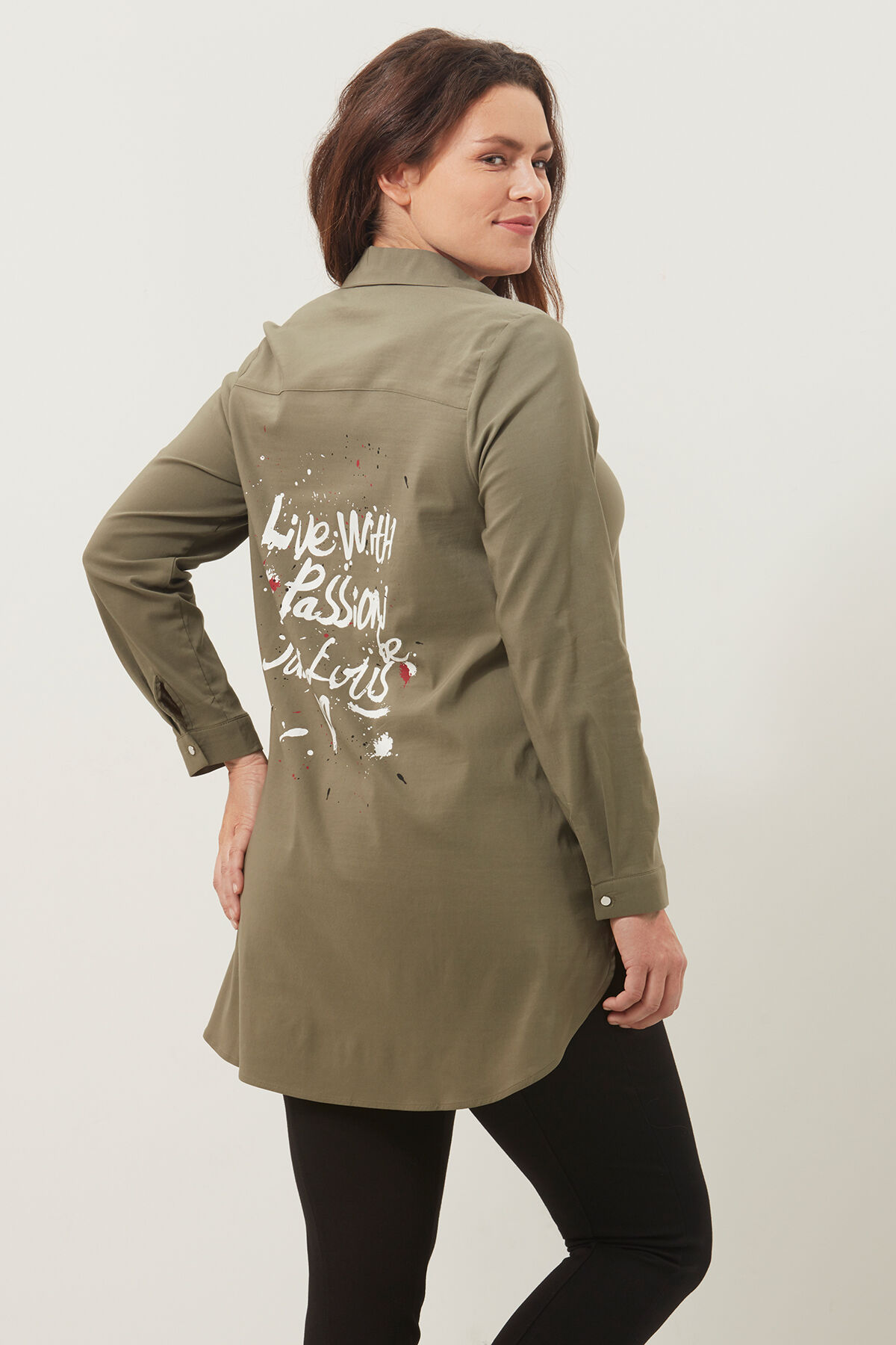 Chemisier long imprim&eacute; image number 0