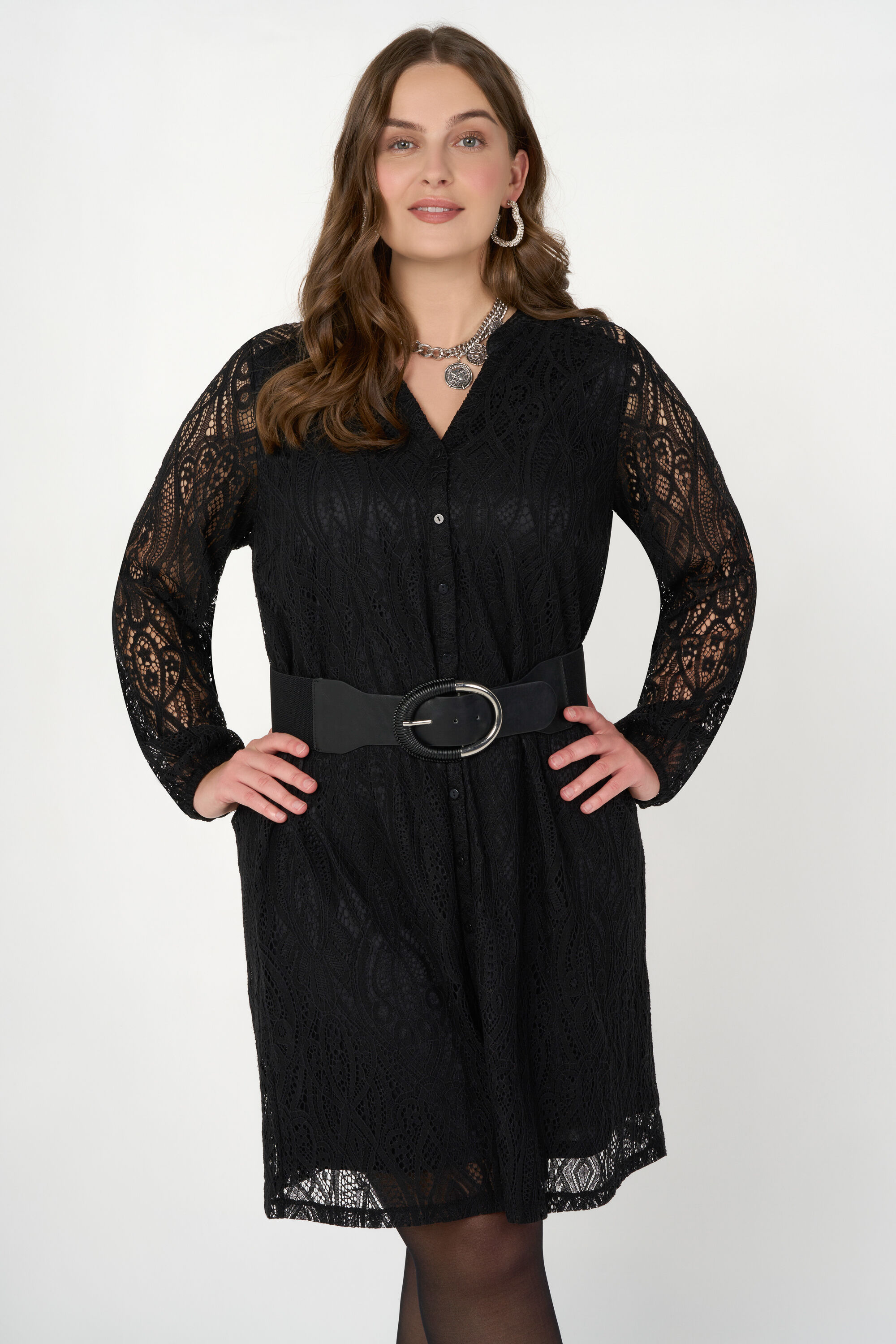 Robe midi avec dentelle image number 6