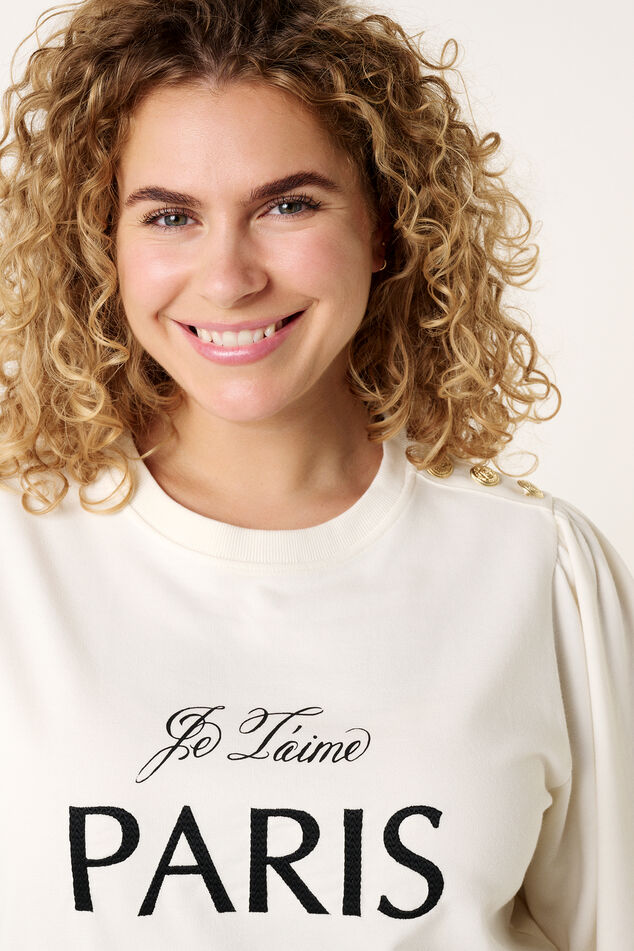 Sweater "Paris" mit Knopfdetails auf der Schulter image number 4