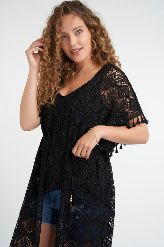 Long caftan en dentelle image number 4