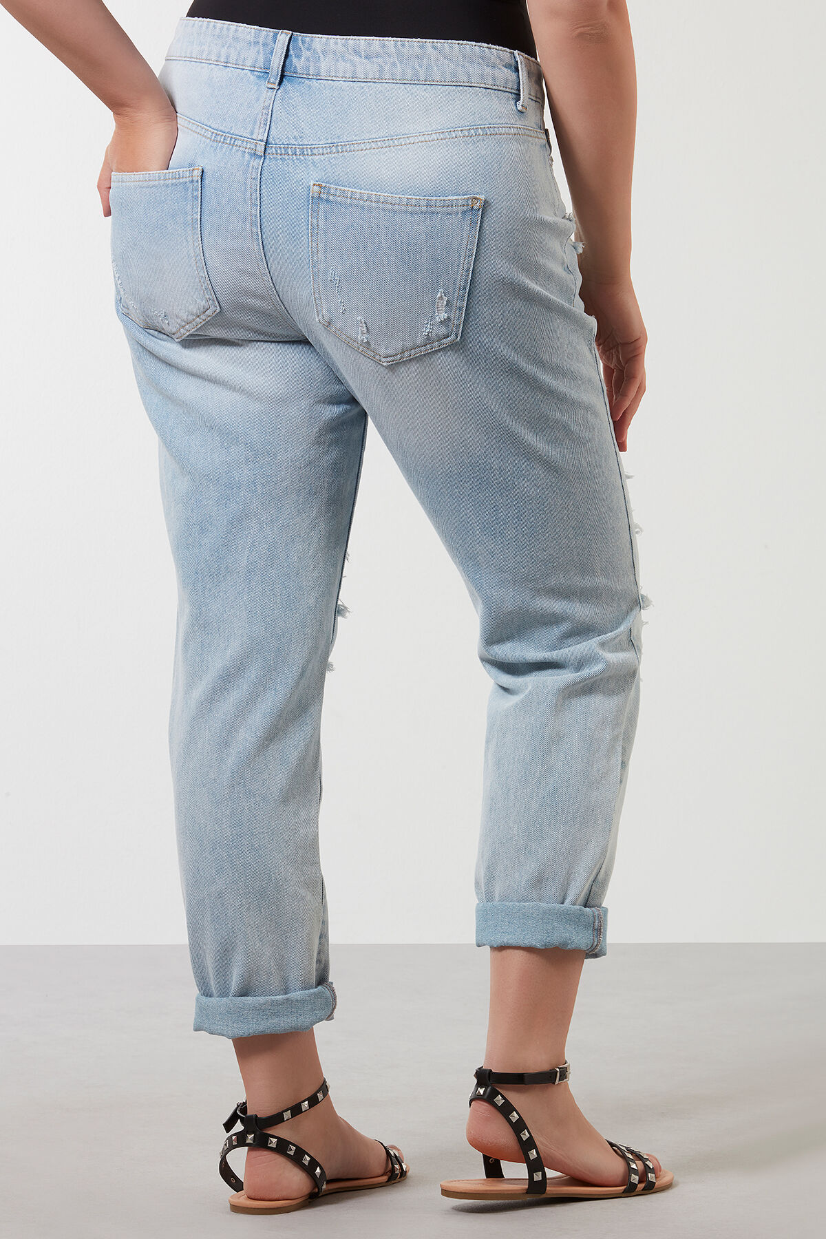 Femmes Jean boyfriend dechire MS Mode