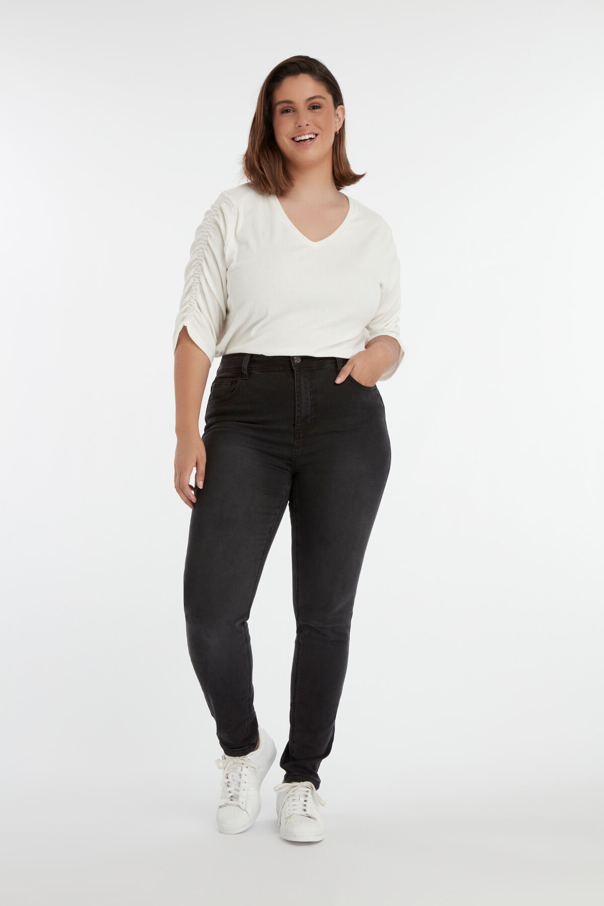 Jean skinny taille haute CHERRY