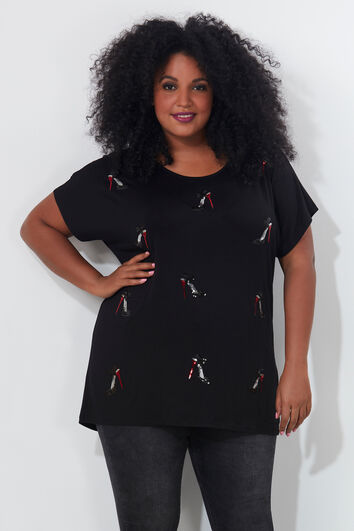 T-shirt &agrave; paillettes