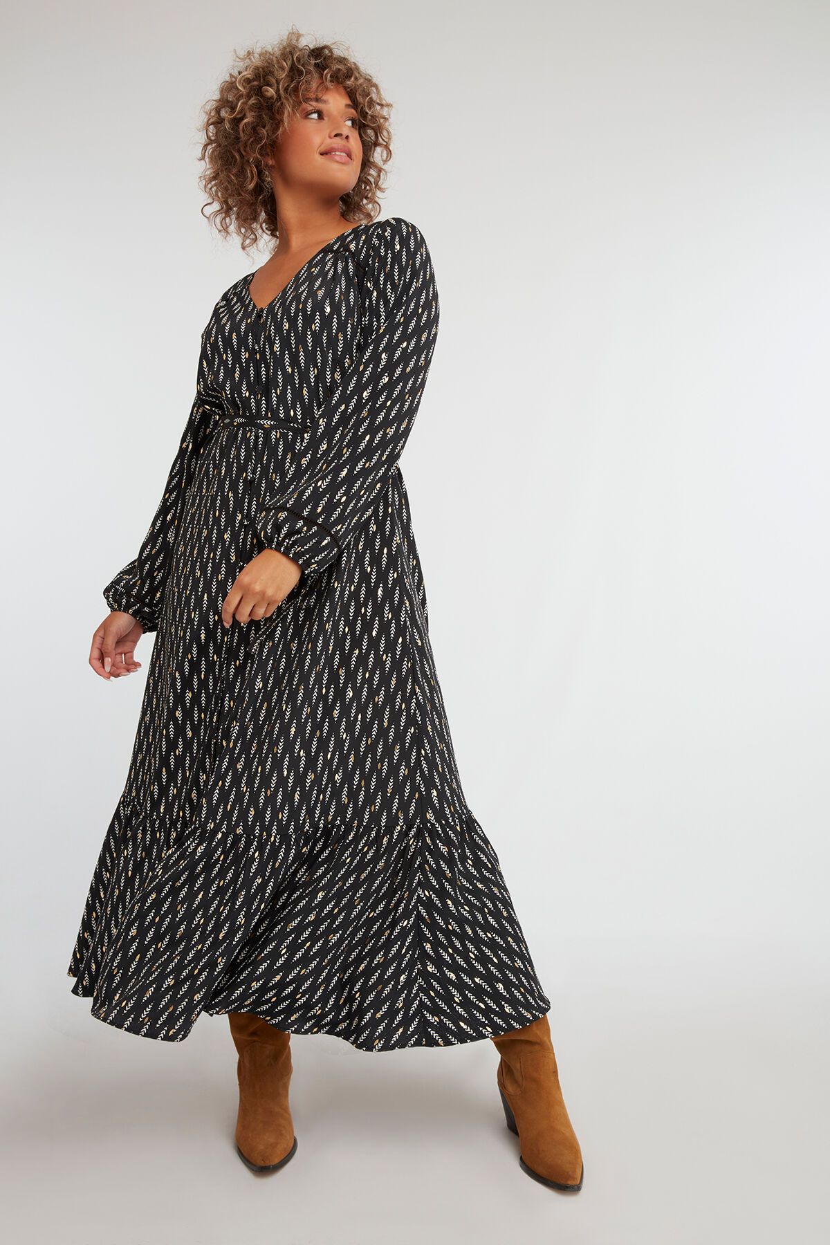 Robe &agrave; imprim&eacute; m&eacute;tallis&eacute; image number 4