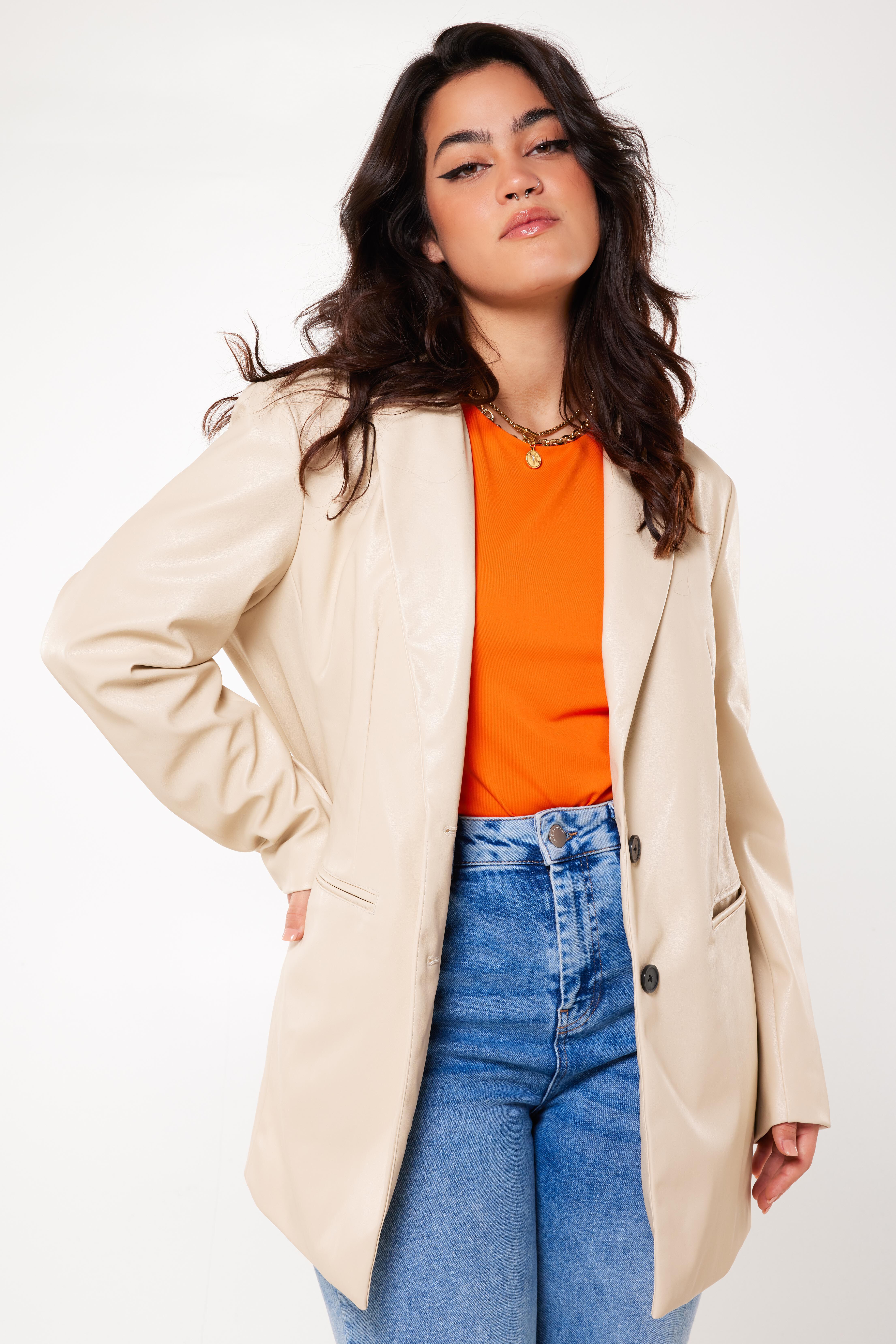 Blazer en similicuir image number 7