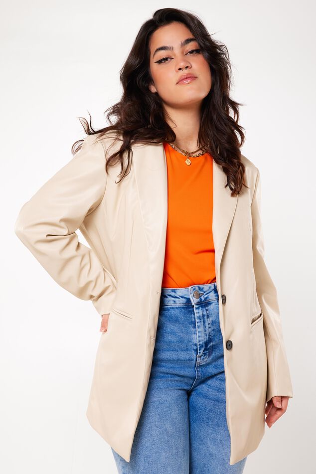 Blazer en similicuir image number 7