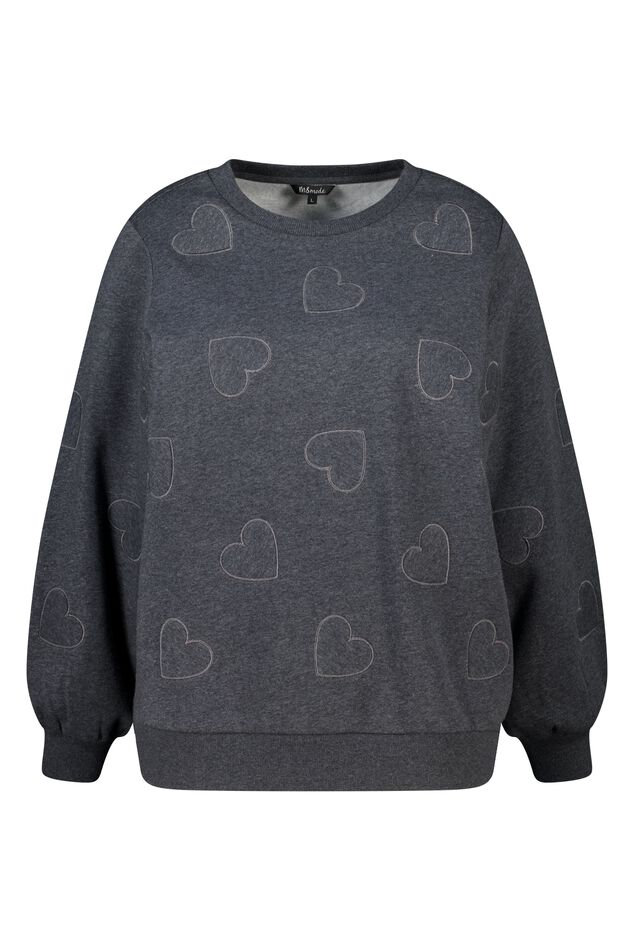 Pull avec cœurs brodés image number 1