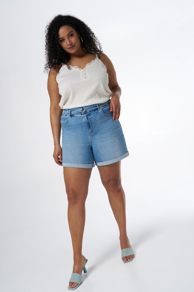 Short en jean avec ceinture image number 0