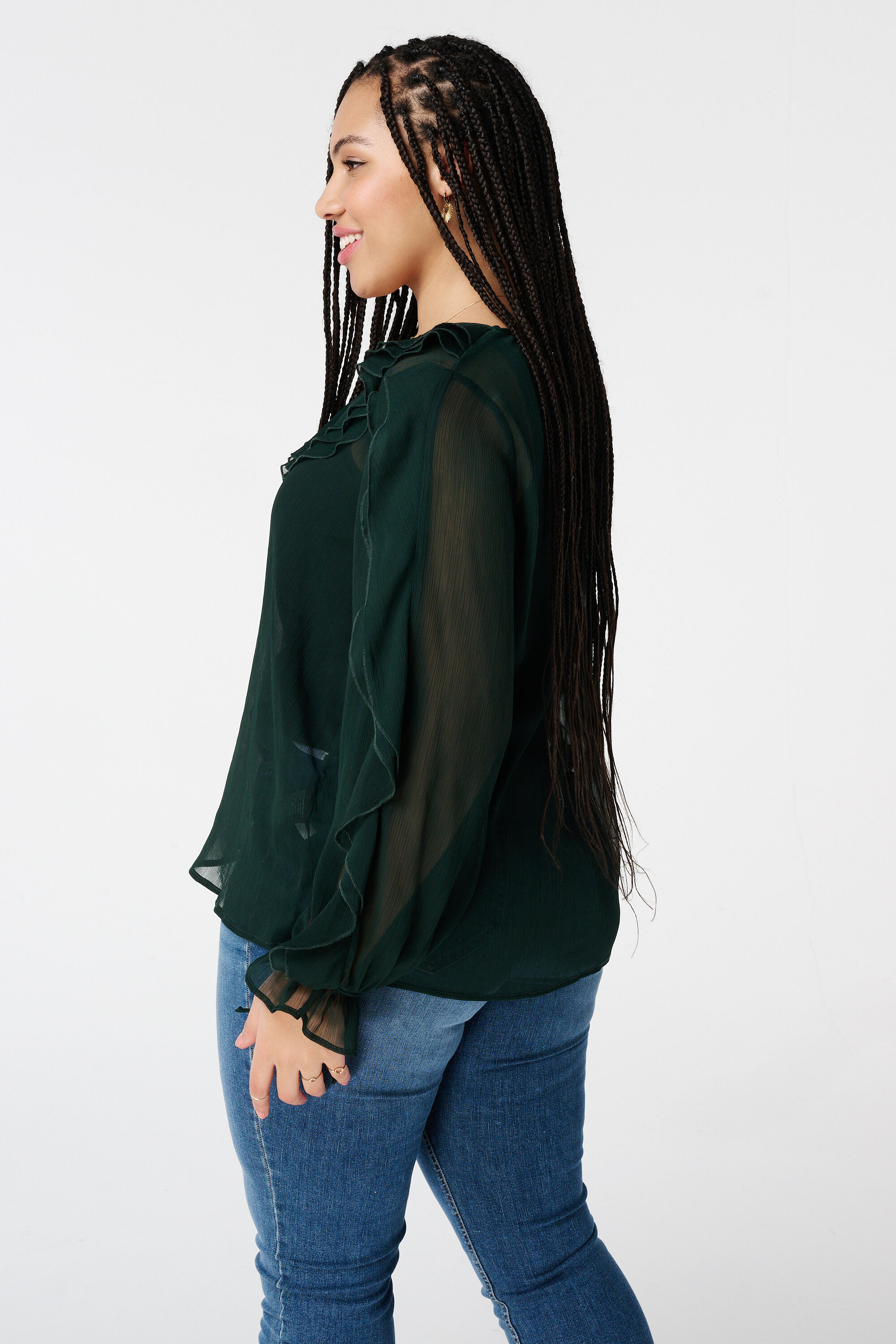 Chemisier &agrave; volants image number 3