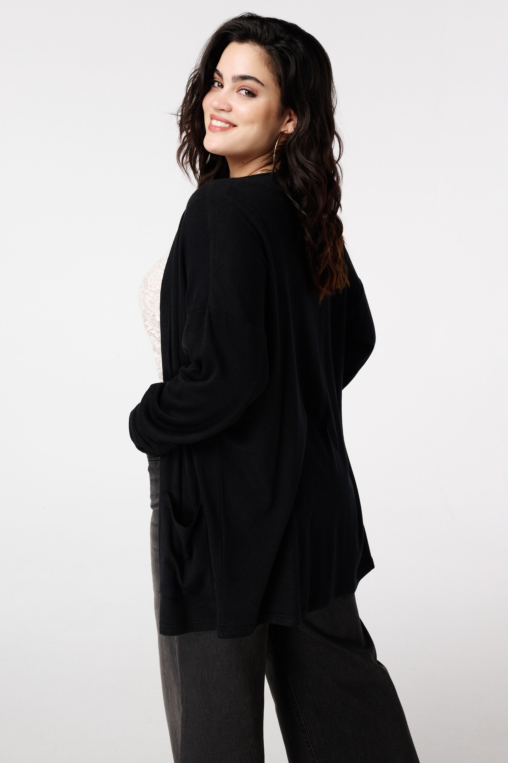 Long gilet avec poches image number 3