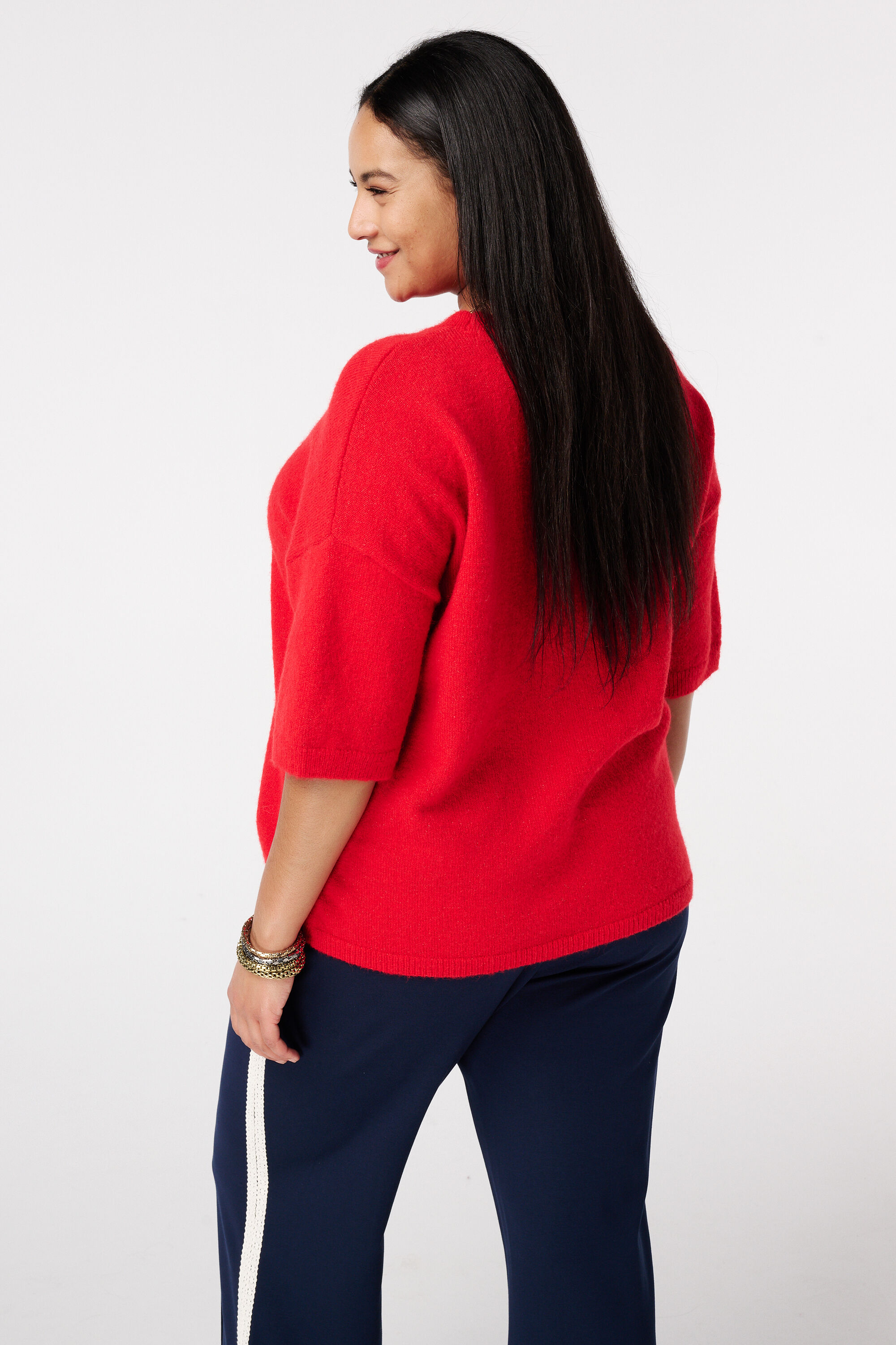 Top tricot&eacute; &agrave; manches courtes image number 3