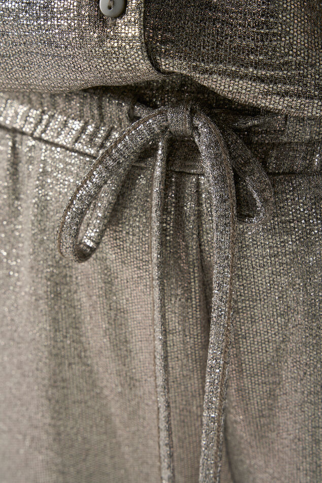Pantalon large en tissu brillant image 4