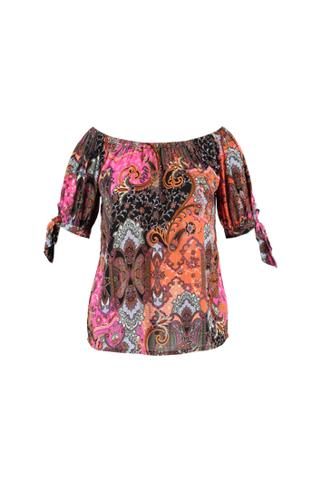 Chemisier color&eacute; &agrave; &eacute;paules d&eacute;nud&eacute;es 