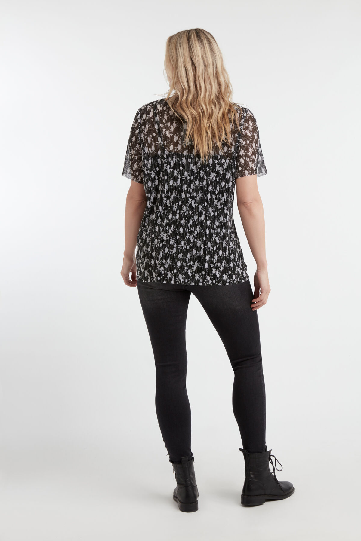 Haut pliss&eacute; imprim&eacute; image number 4