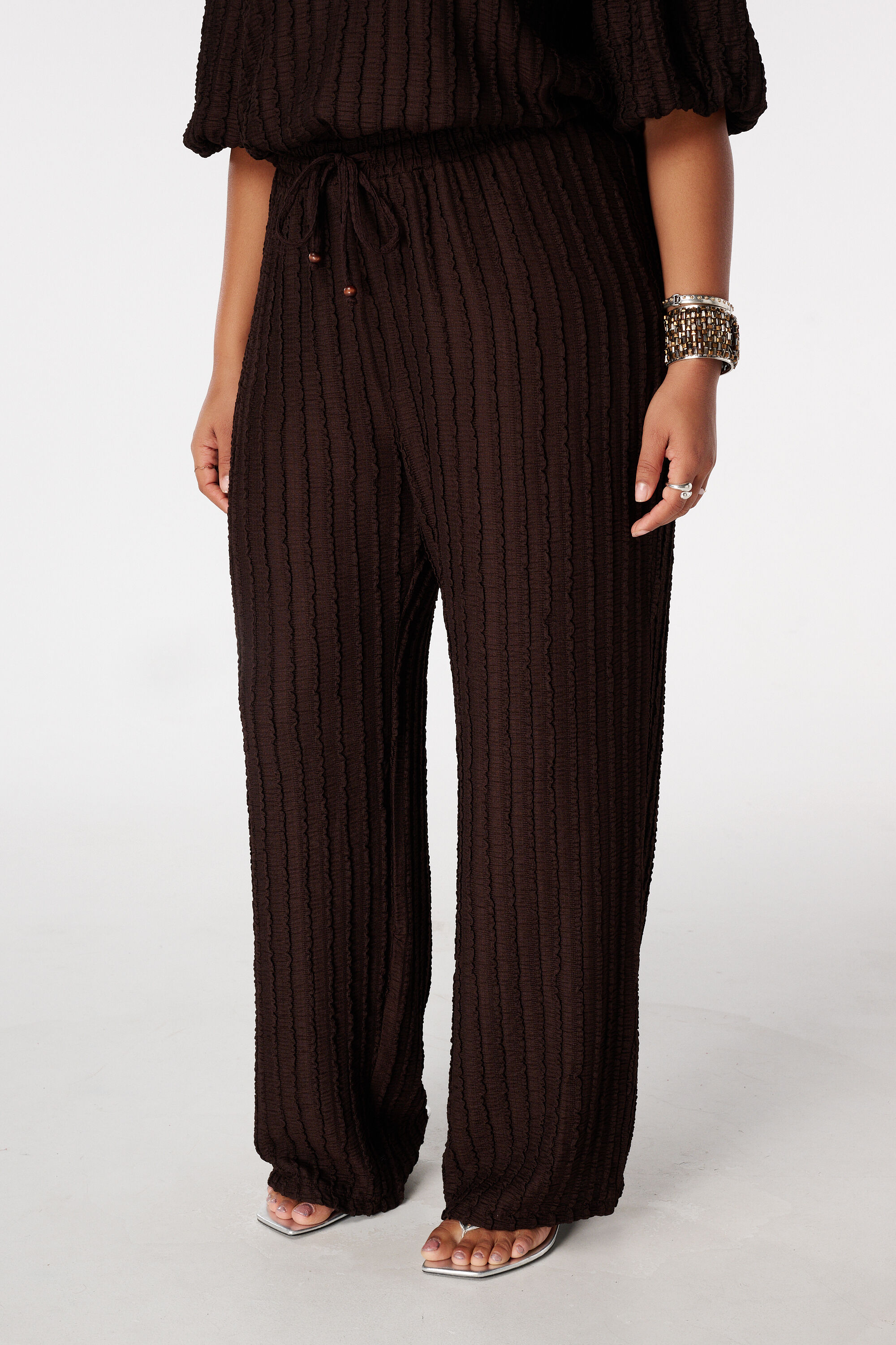 Pantalon avec taille &eacute;lastique image number 5