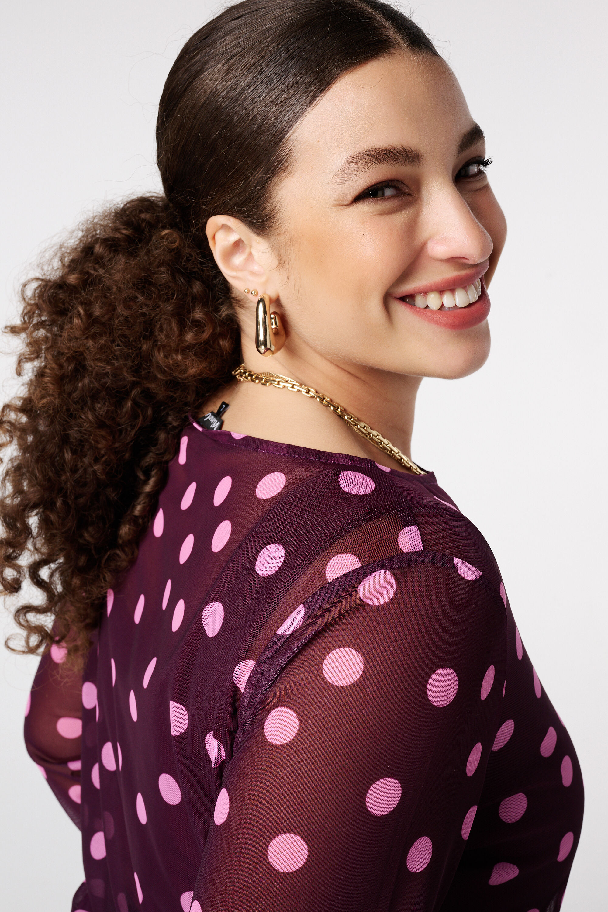 Top en maille &agrave; pois image number 4