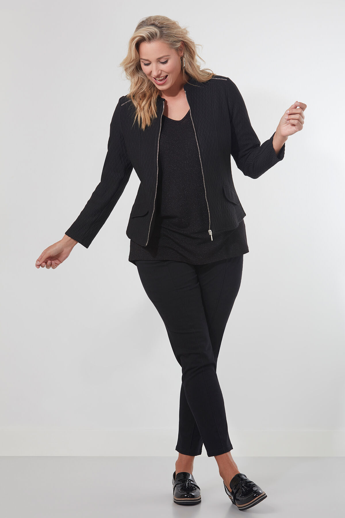 Veste courte &agrave; fermeture &eacute;clair image number 3