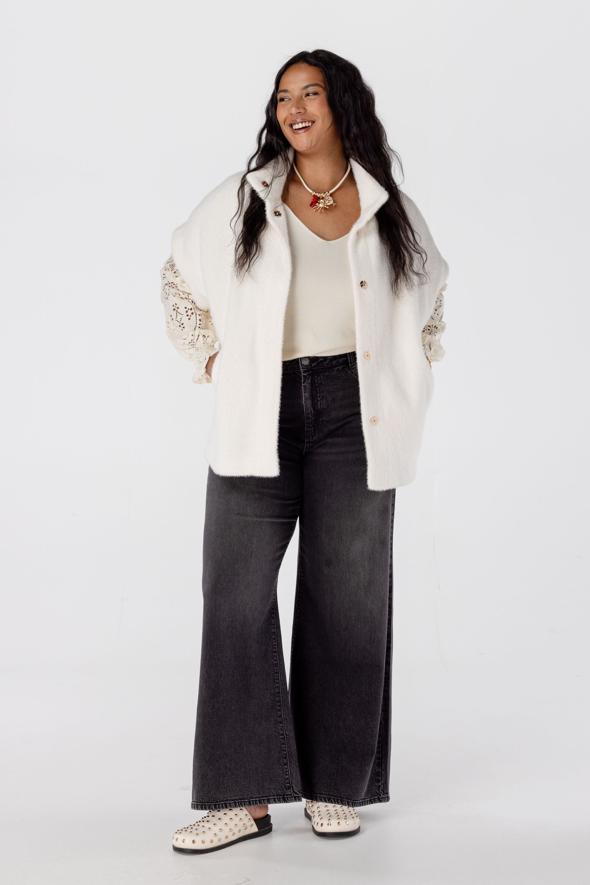 Top avec manches en dentelle image number 6