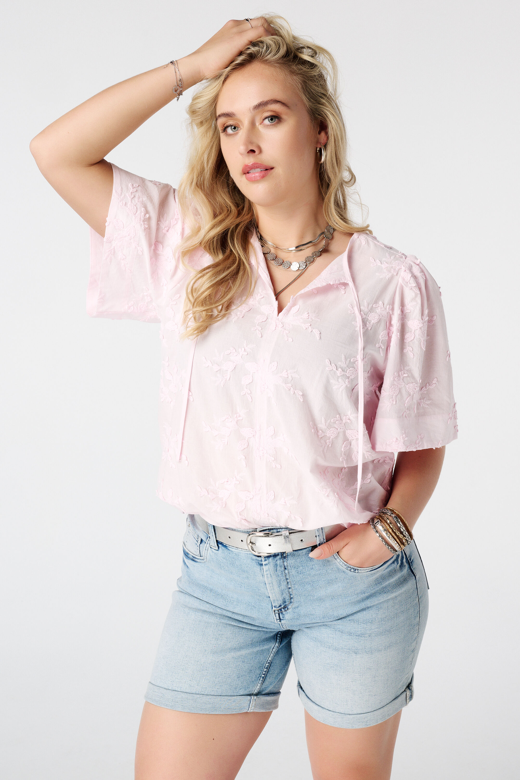 Blouse en coton avec broderie image number 0