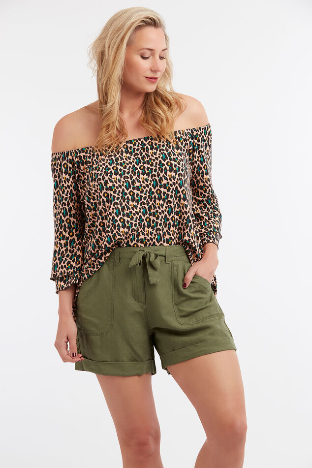 Shorts en lin mélangé image number 3