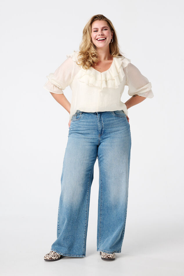 Jean à jambe large et taille haute image number 0