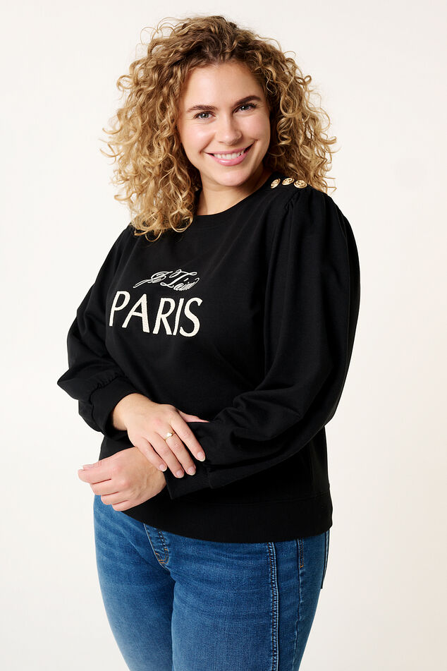 Sweater "Paris" mit Knopfdetails auf der Schulter image number 6