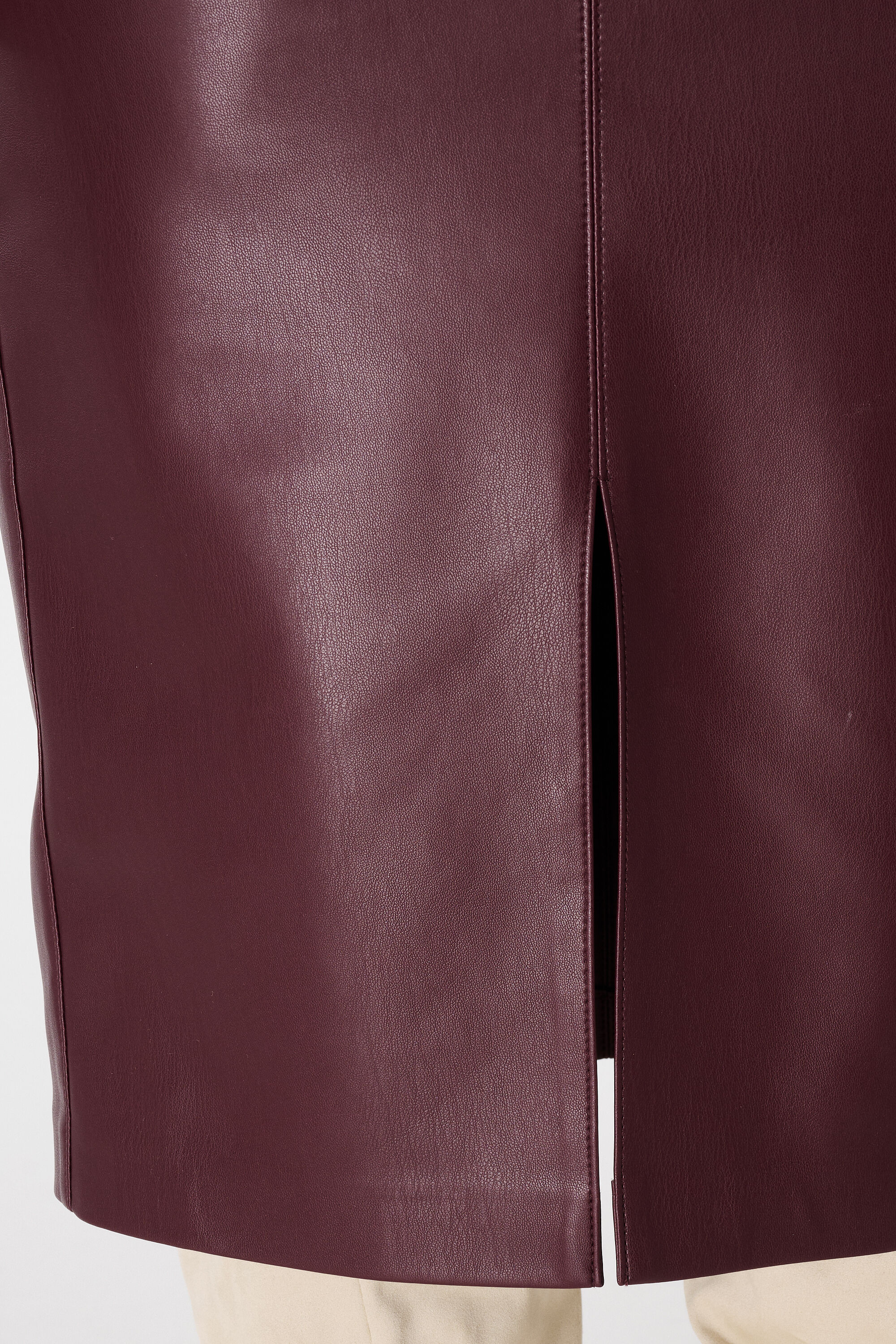Jupe midi en simili cuir PU image number 4