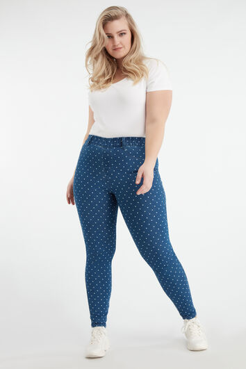 Tregging coupe slim POPPY avec imprim&eacute; &agrave; pois