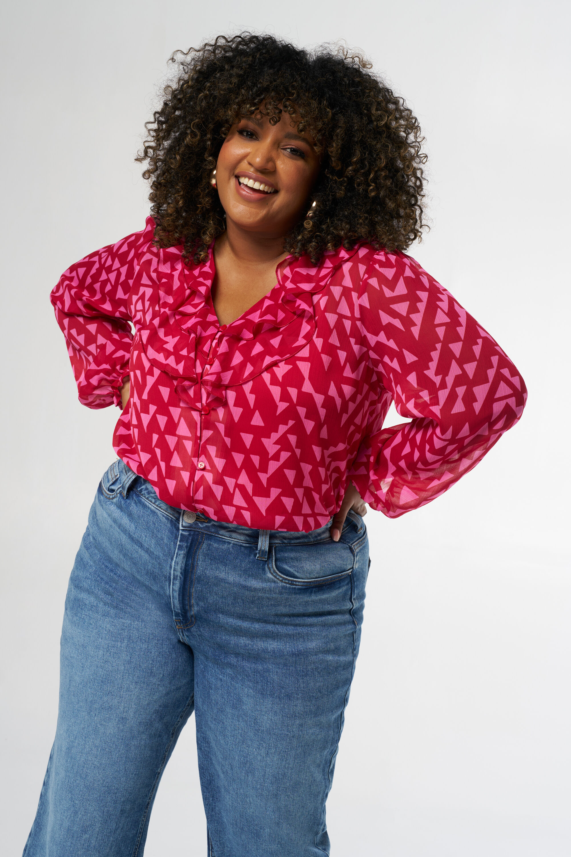 Chemisier &agrave; volants  image number 0