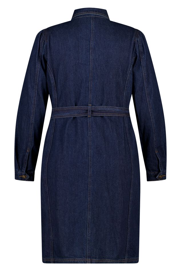Robe en denim avec ceinture à nouer image number 2