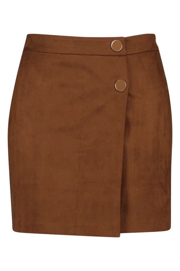 Jupe enveloppante en daim synthétique image number 2