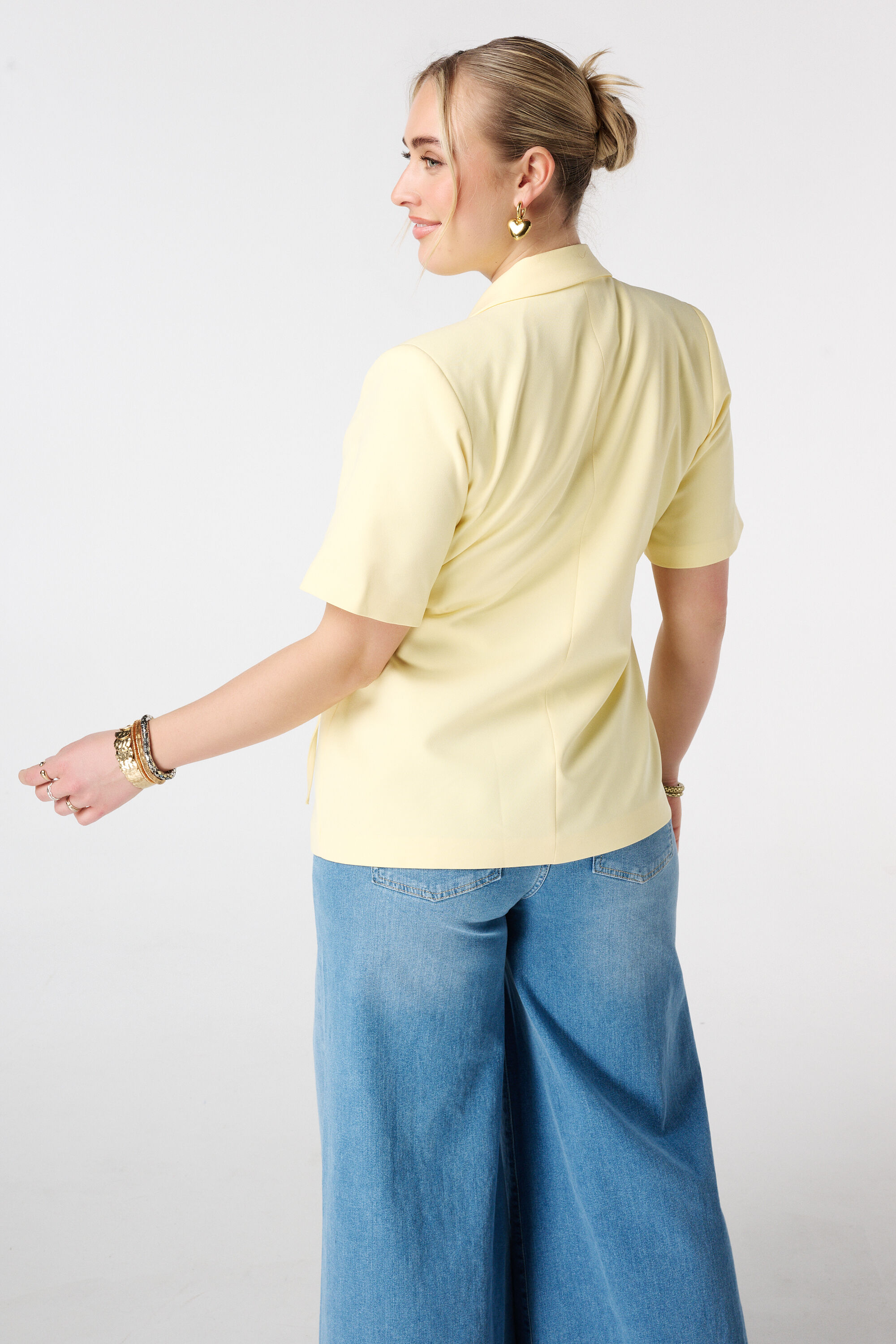 Blazer &agrave; manches courtes avec effet portefeuille image number 3