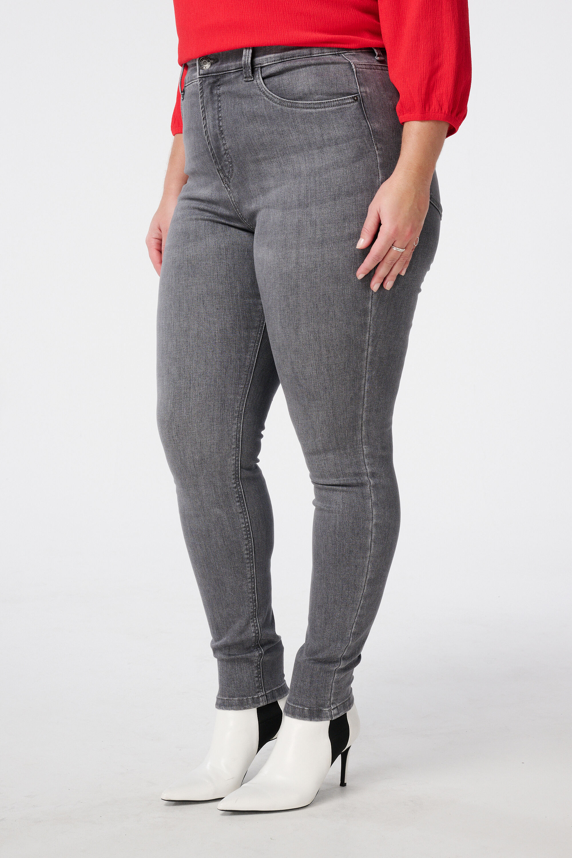 Jean skinny taille haute CHERRY image number 5