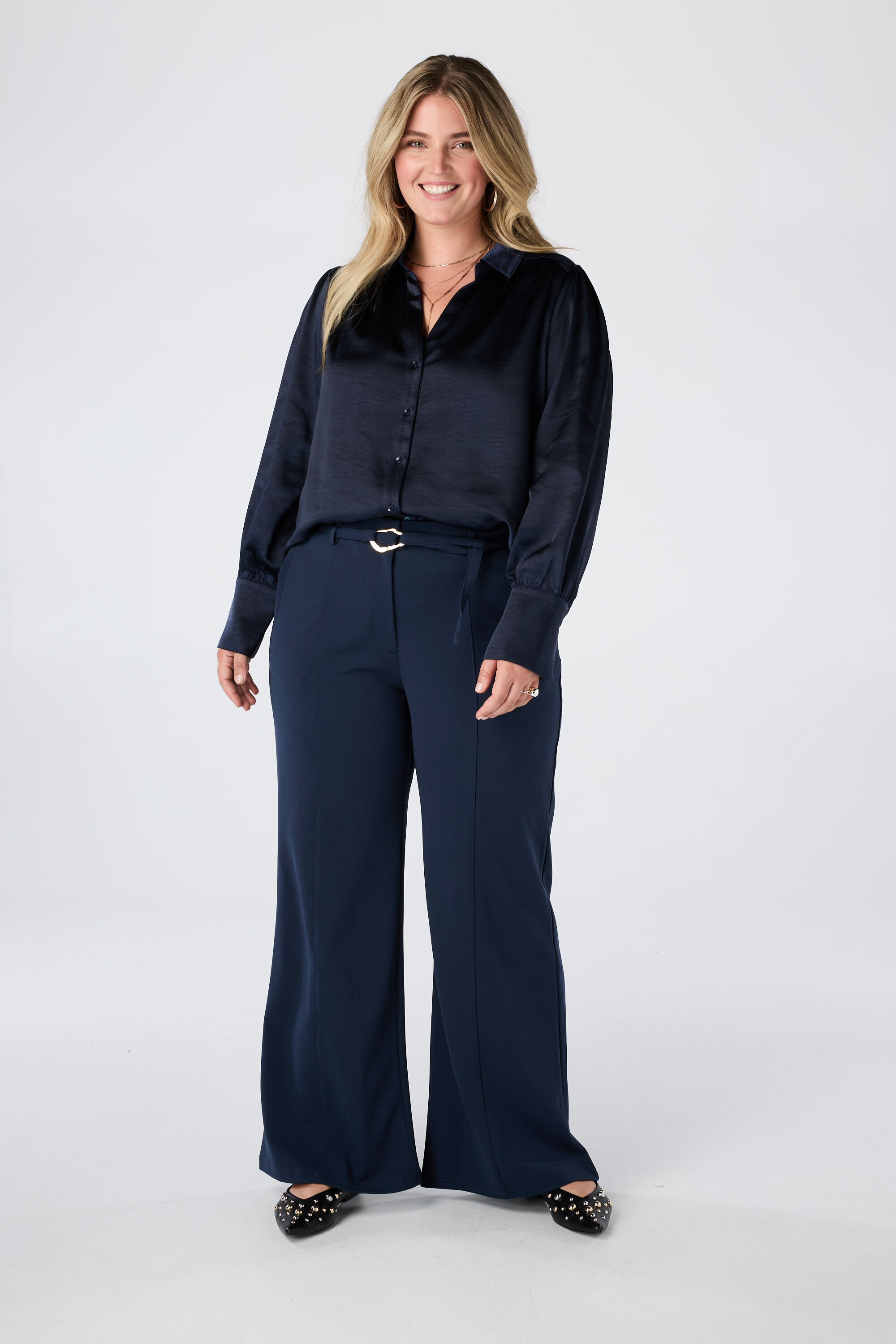 Blouse aspect satin image number 5