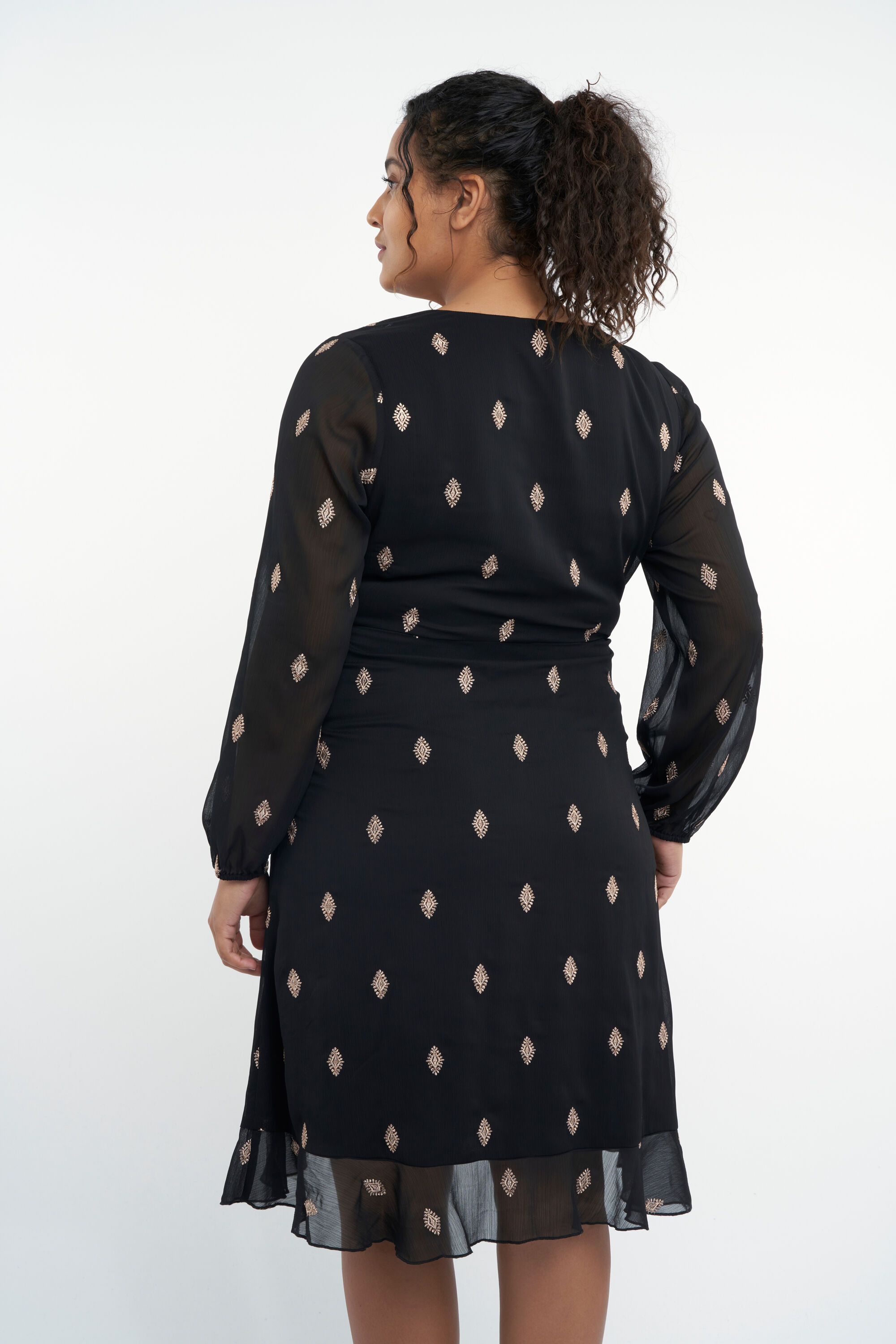 Femmes Robe portefeuille a volants MS Mode