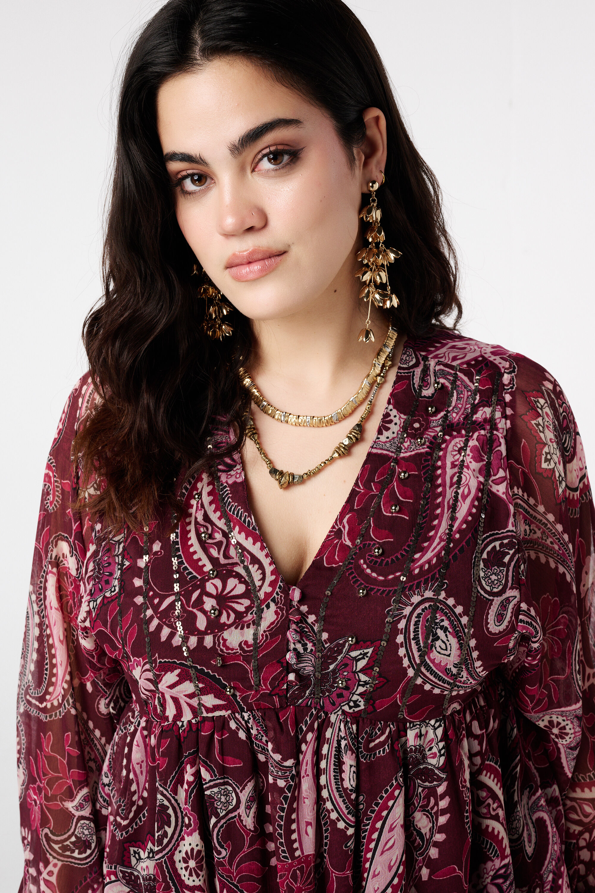 Robe avec manches transparentes image number 4