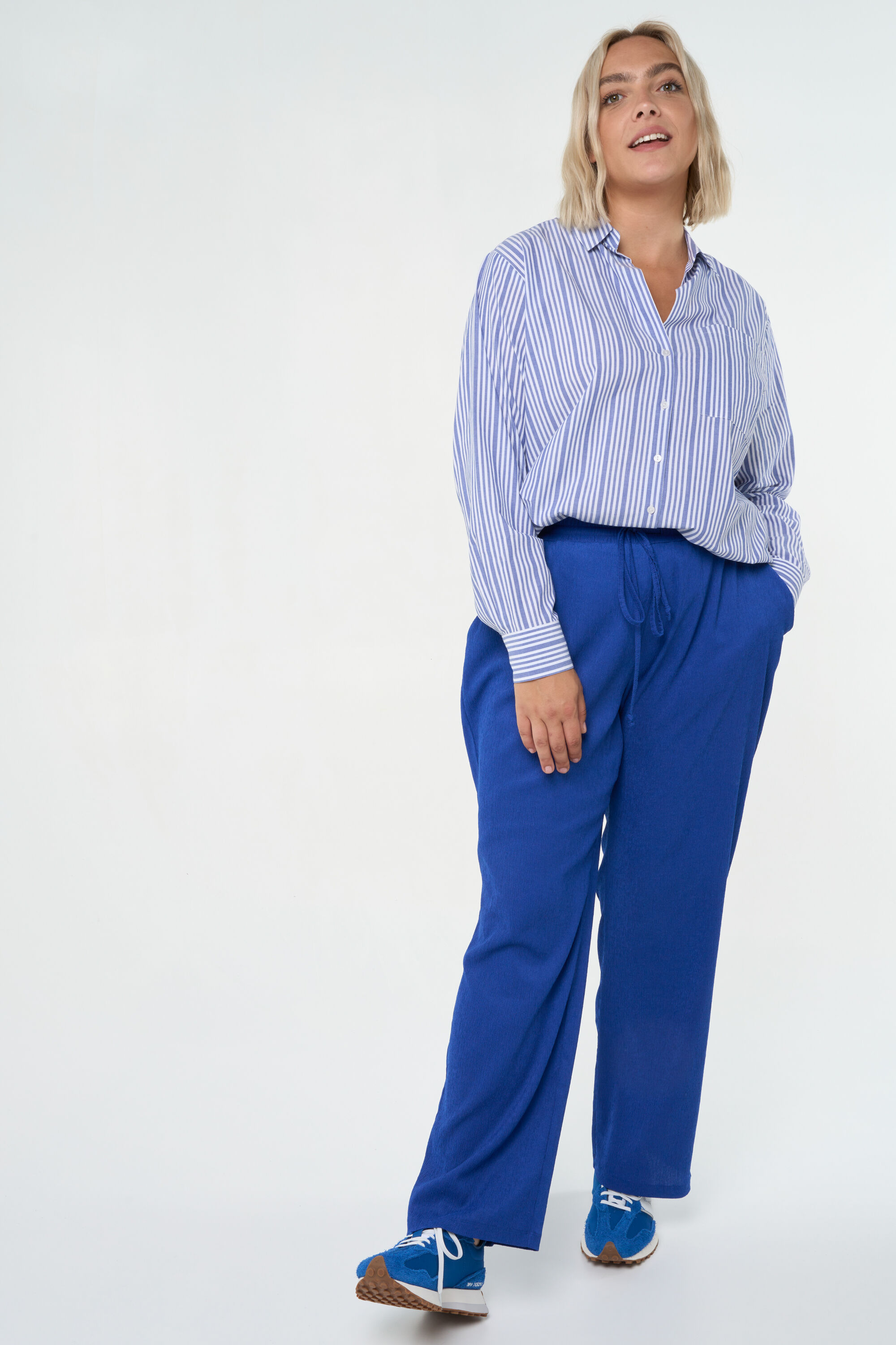 Chemisier ample &agrave; rayures image number 7