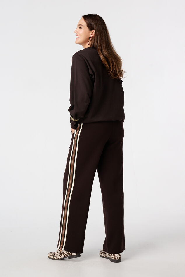 pantalon large avec passepoil sur le côté image number 3