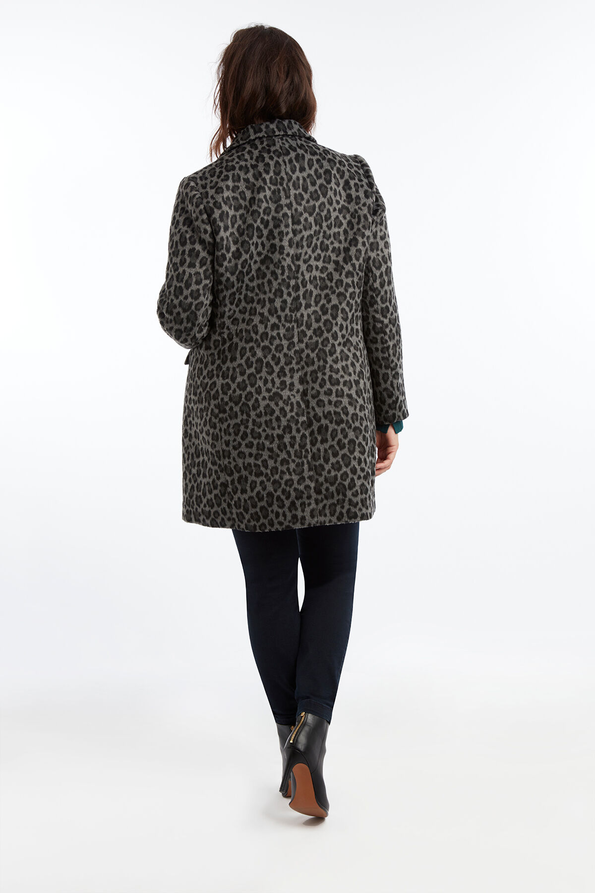 Veste de ville en laine m&eacute;lang&eacute;e image number 5