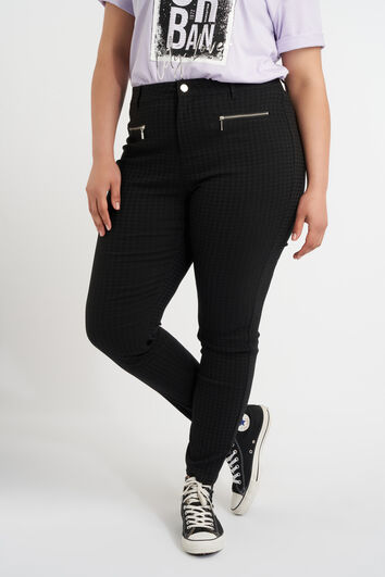 Pantalon aux fermetures d&eacute;coratives