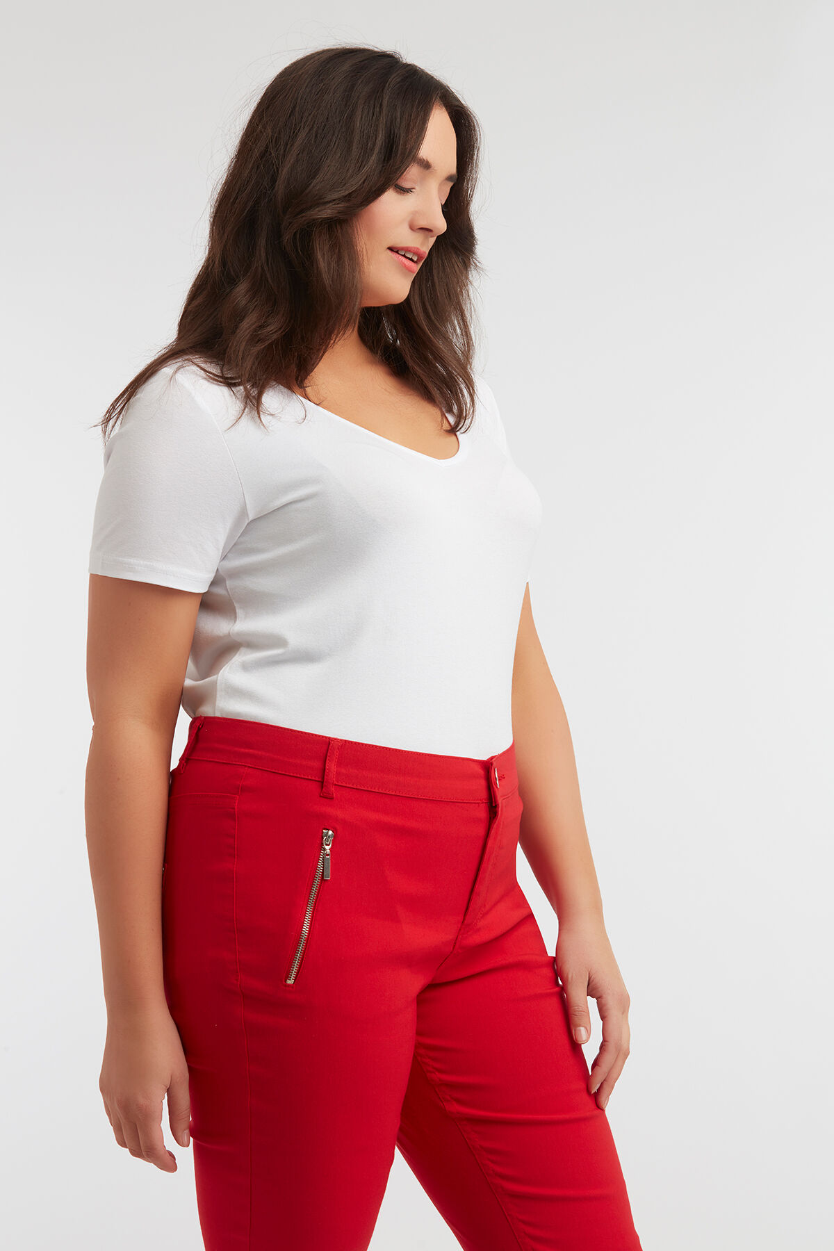 Pantalon corsaire avec fermetures &Eacute;clair image number 3