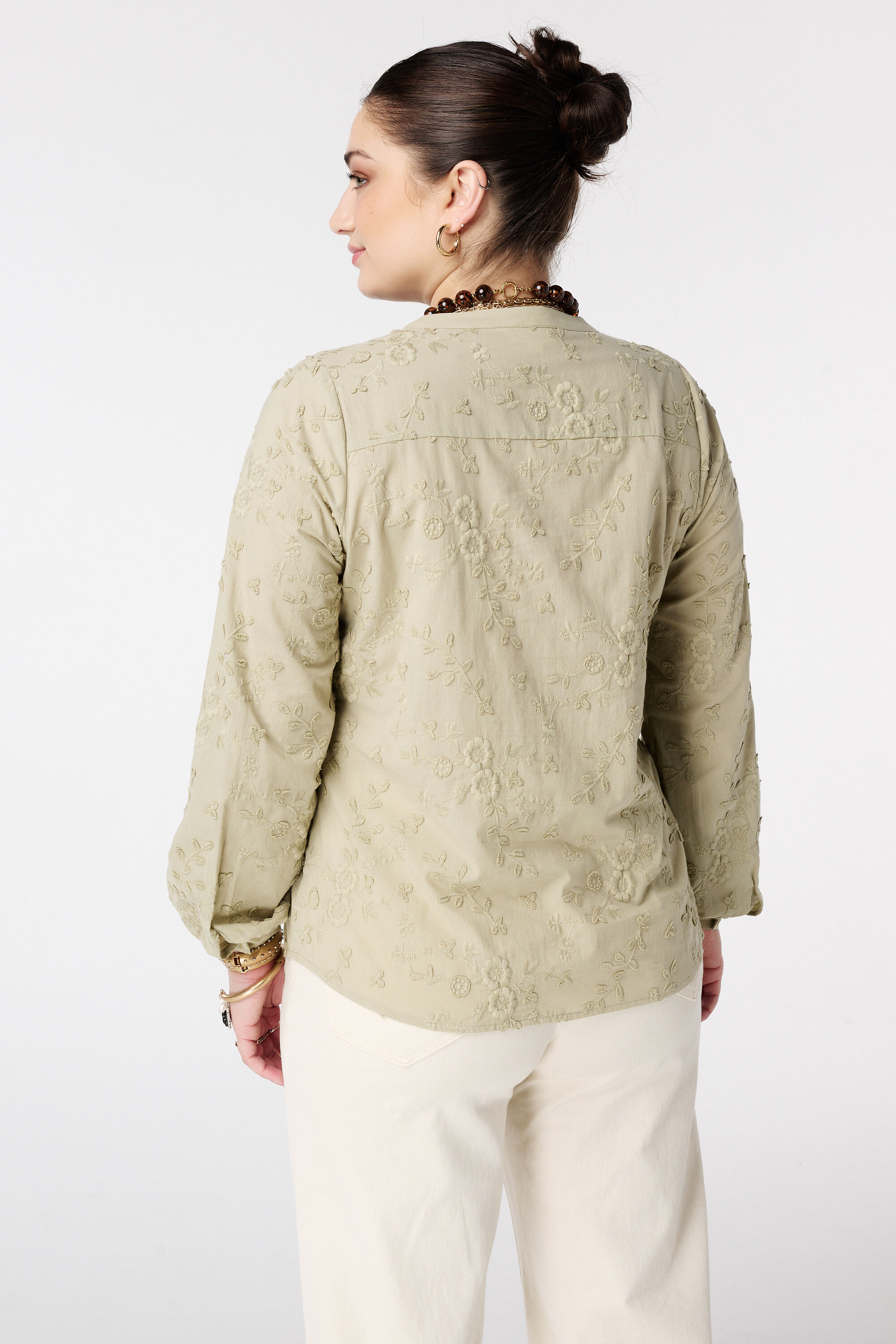 Blouse &agrave; imprim&eacute; fleuri 3D image number 3