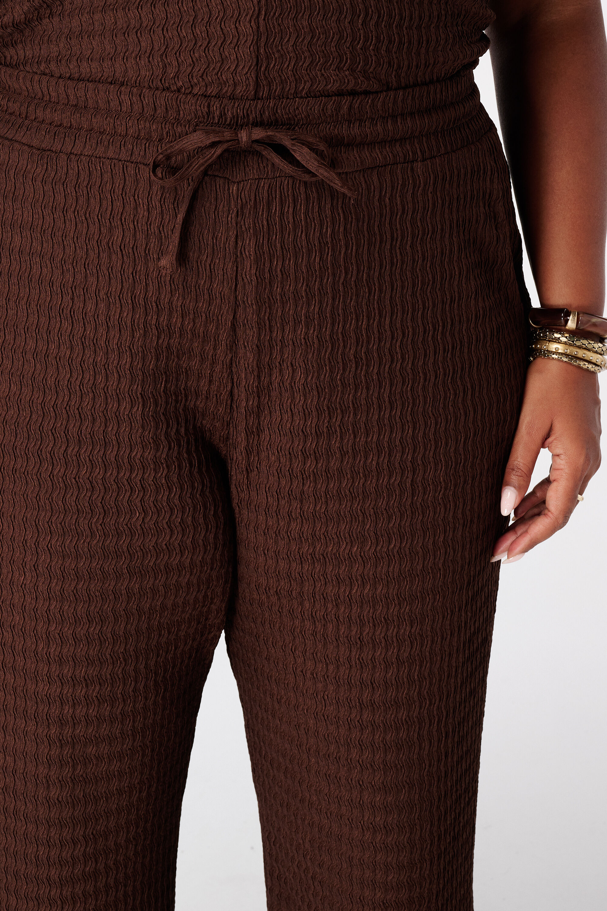 Pantalon avec taille &eacute;lastique image number 4