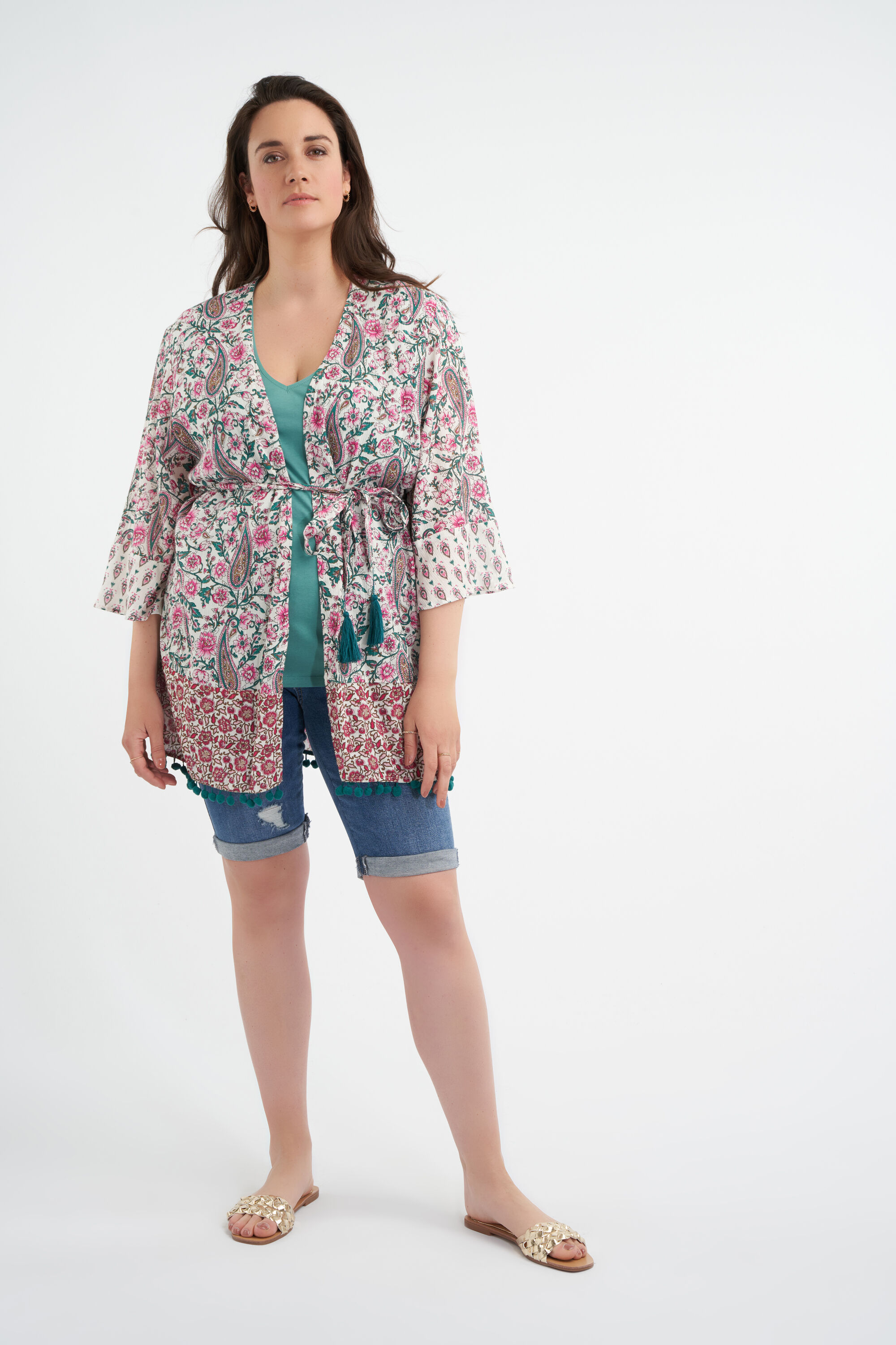 Kimono &agrave; imprim&eacute; color&eacute; image number 5